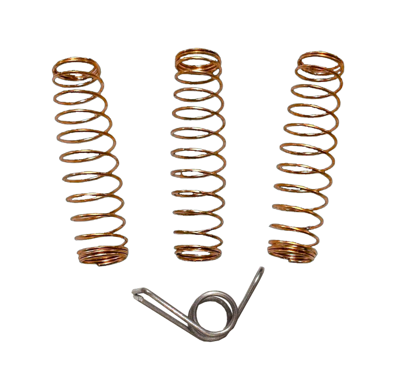 KIT DE 3 MOLAS CÃ”NICAS E UMA CHAVE D_ÃGUA PARA TROMPETE